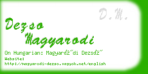 dezso magyarodi business card